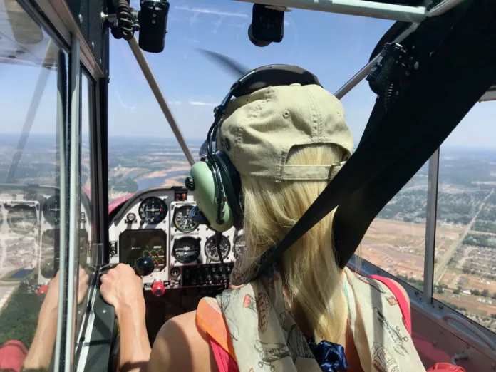Erin Chappel in plane